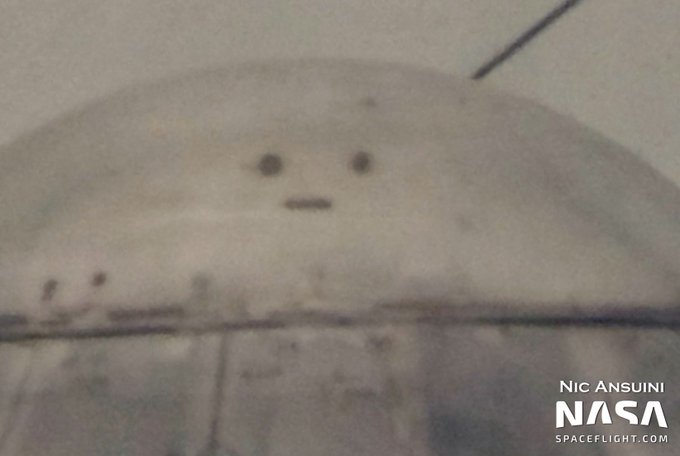 Photographer Spots Tiny, Annoyed Face Welded Onto SpaceX Rocket