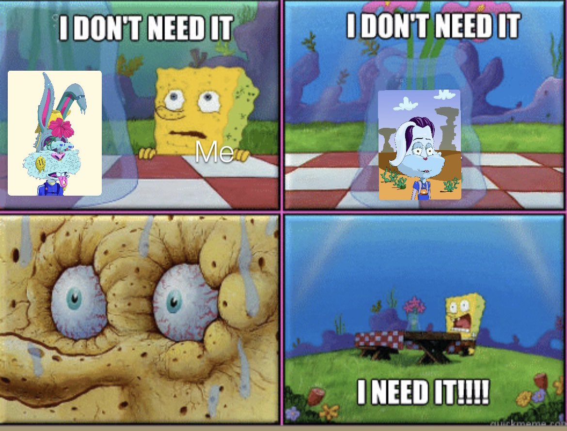 cactusgardenEth's tweet photo. Had to do it for my fellow Spongebob fans ππ
@badwabbitznft #bwmeme https://t.co/CrkRsumEV3