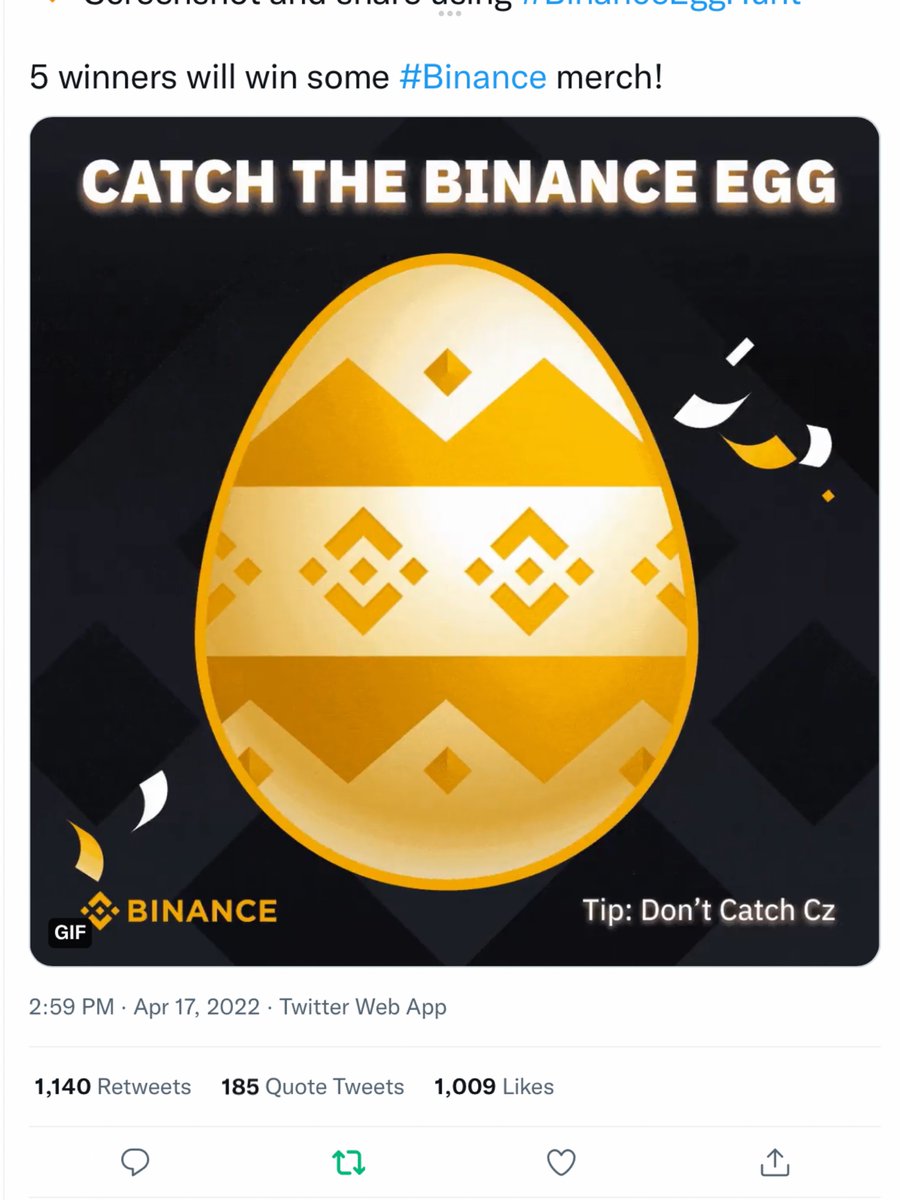 wu90314's tweet photo. @binance #BinanceEggHunt https://t.co/aXBbhGGcZu
