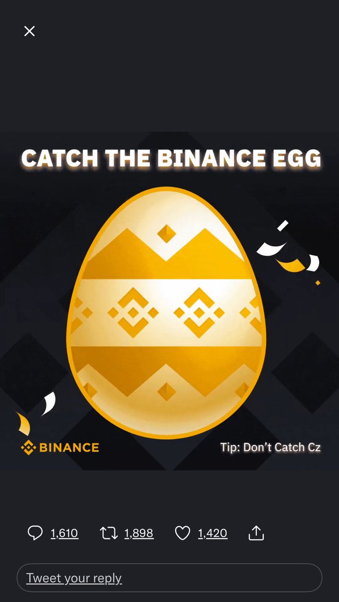 Gildrick1's tweet photo. #BinanceEggHunt https://t.co/rWVeQE6etG