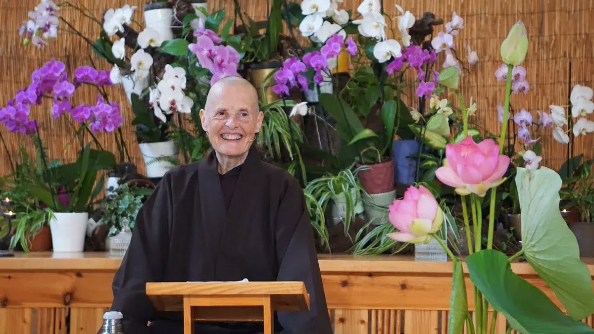 Good morning! 🐣 In less than 10 minutes, we will be live-streaming our Easter Sunday Dharma Talk by our elder, Sister Chan Duc.

Watch live or watch the recording afterwards here: youtu.be/BTU4GM0fbrM
For translation into French via Zoom, click here: plumvillage.org/live/