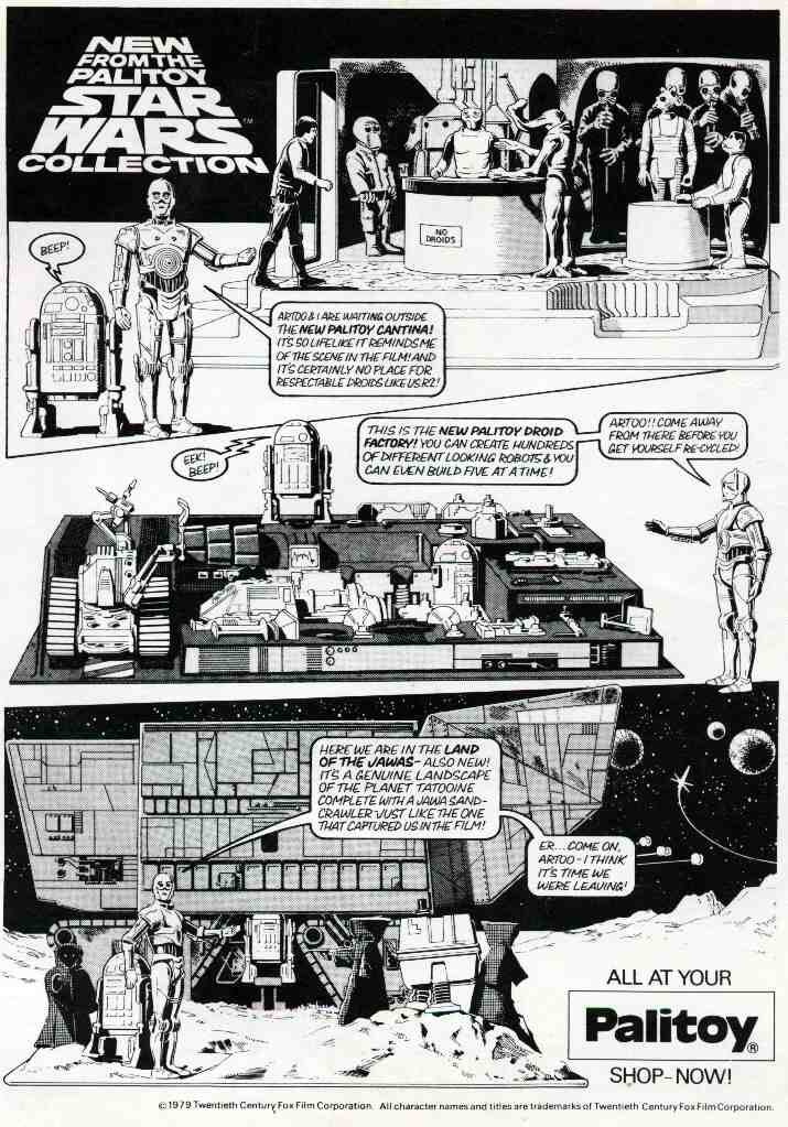 WookieeChips's tweet image. Some beautiful 1979 Vintage #StarWars advertising from the Star Wars Weekly comics. #Palitoy absolutely nailed this back in the day. 🔴 🔵
