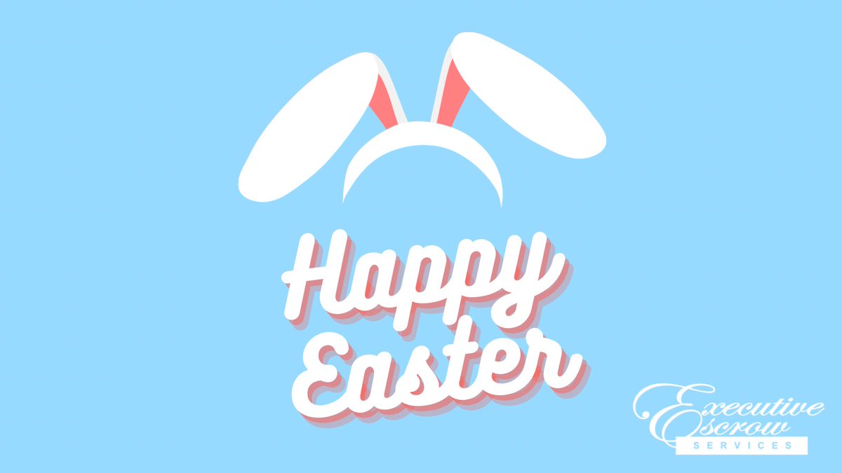 ExecEscrow's tweet photo. Happy Easter! 🐰

#HappyEaster #EasterSunday #EasterWeekend #Easter #Easter2022 #Sunday #EasterBunny #EasterEggs #ExecutiveEscrowServices https://t.co/jvmOyOzj88