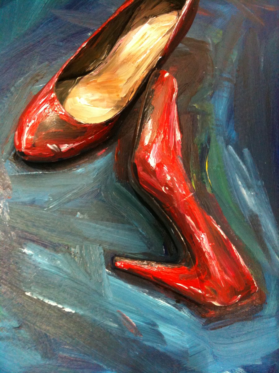 @DrugReceipts @tylershields @slgalleries @AlexaMeadeArt repainted my slippers to ruby ones @tylershields @slgalleries