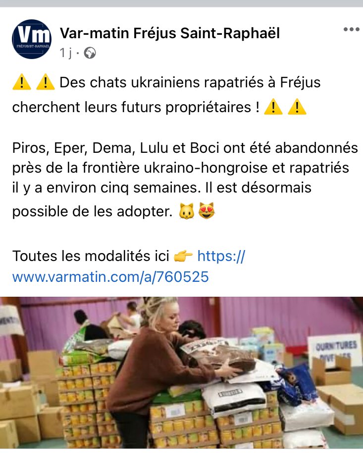 Je rappelle que je suis aller en garde à vue pour rapatrier des enfants abandonnés par le #Prefet06 . En France on préfère les chats aux africains. J’ai la gerbe