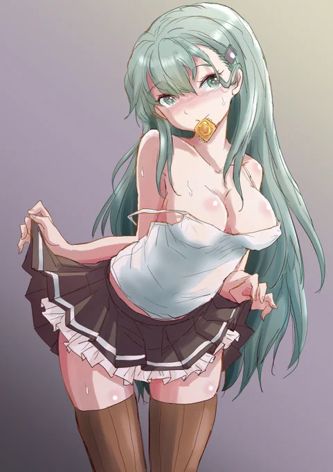 経験ゼロだけど頑張って誘惑してくる鈴谷さん描きました
もちろんパインアメです 