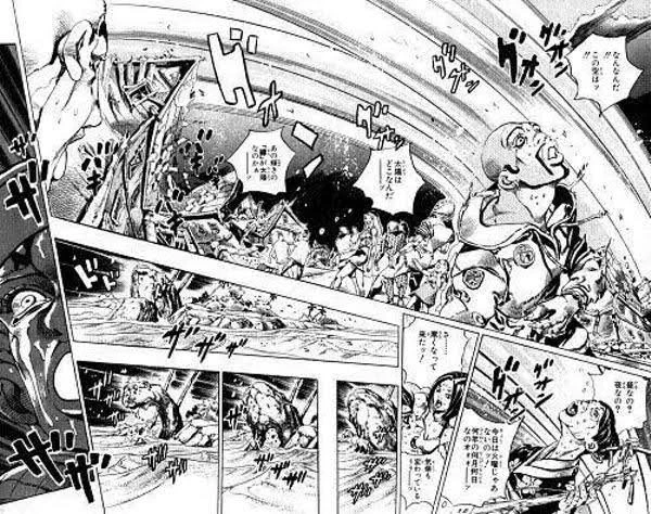 このシーンだこのシーンだ!!
昔全くジョジョ知らないときに見て、軽くトラウマになってジョジョ全く見れなくなったの 