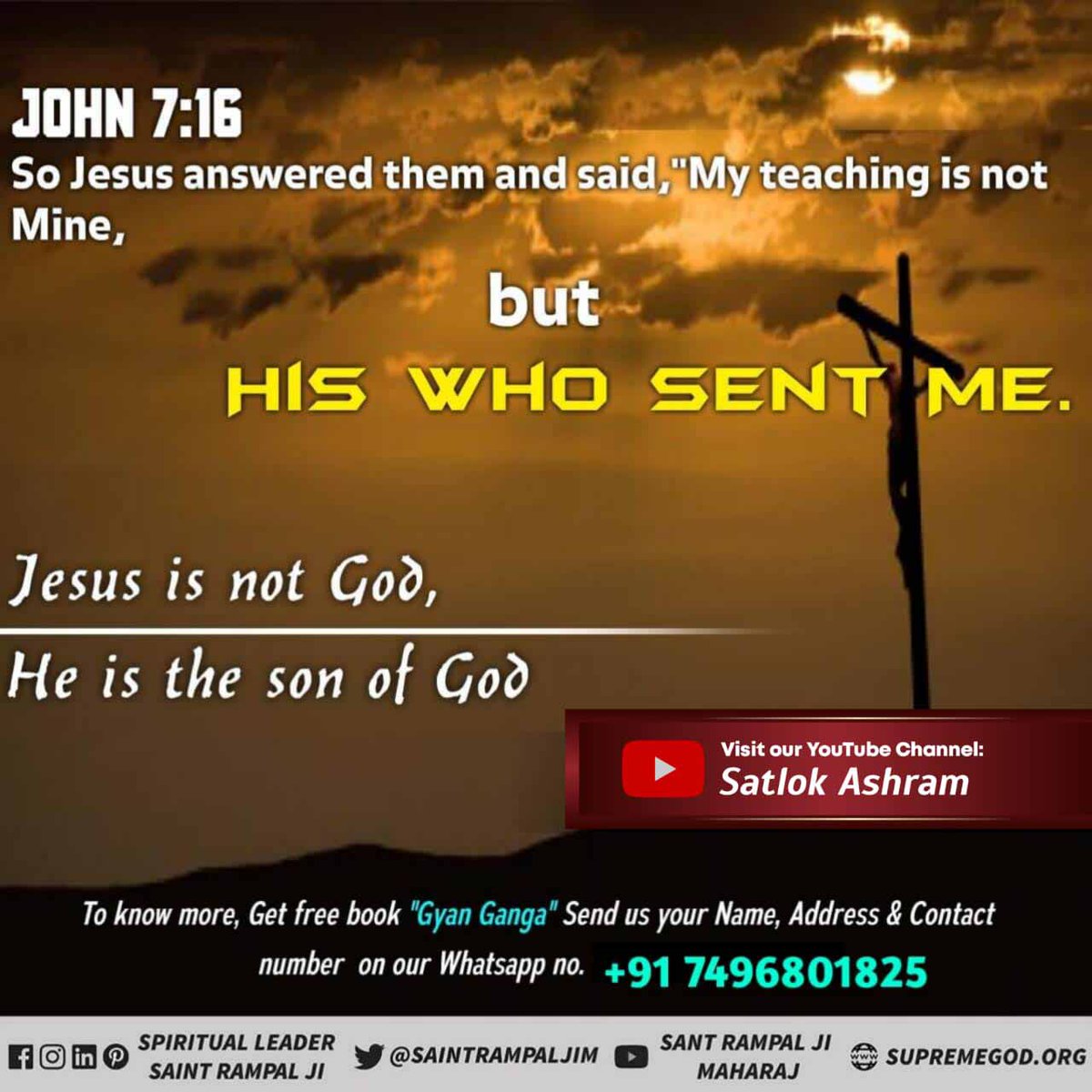 DeepaChaurasi18's tweet photo. #FactsAboutChristianity 

Jesus was born.
Whereas the definition of God says -
God doesn't take birth from a mother.
Lord Kabir appeared on a lotus flower. He does not take birth from a mother's womb. https://t.co/5JxXPGmdk0