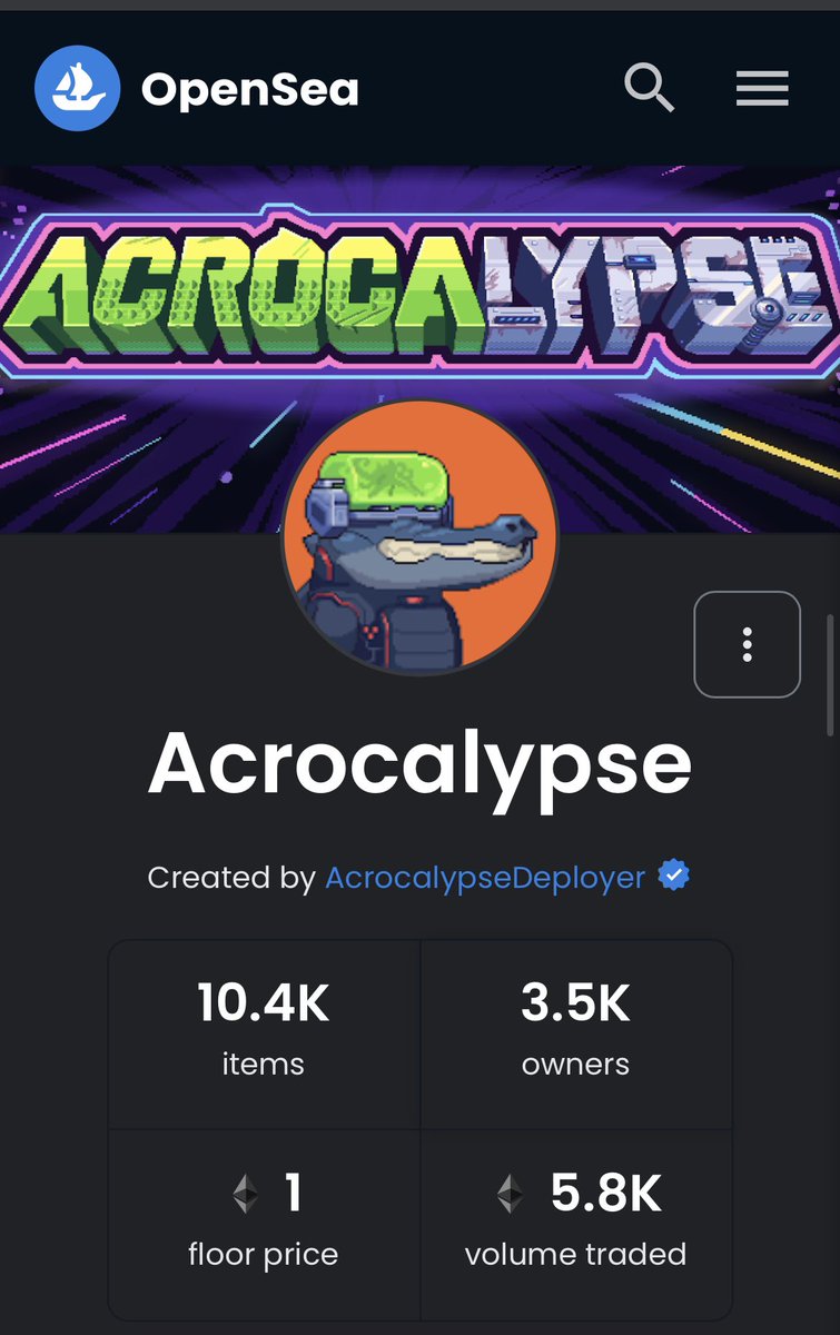 Crocs hit 1 ETH floor and we're just getting warmed up 🐊🛸

!chomp