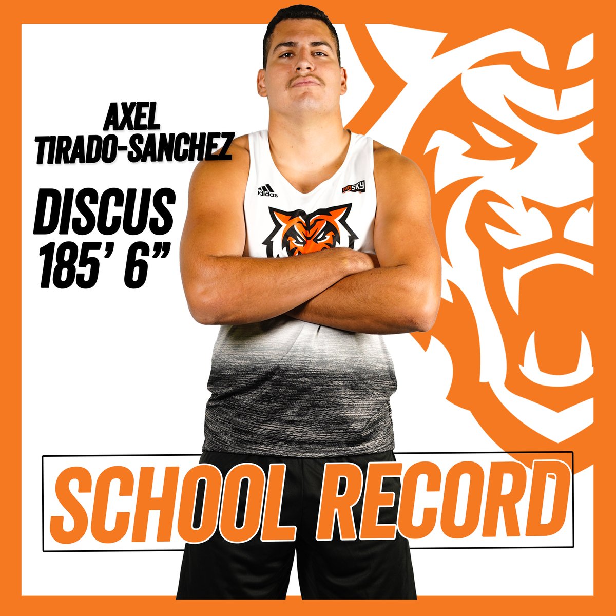 🚨School Record Alert!🚨

Axel Did It!! 

After 3 consecutive improved performances, Axel breaks the Idaho State School record in the discus with a throw of 185' 6"

#RoarBengalsRoar