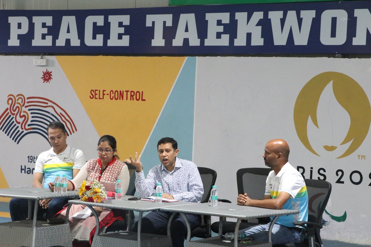 PeaceTaekwondo's tweet photo. It was super awesome to have Mr. Turja Sen, Former Executive Producer- Sony Entertainment Television for 2020 Tokyo Olympics @PeaceTaekwondo yesterday. @turja_sen - Thank you for sharing your experience with the athletes. #Taekwondo #sports #mindsetmatters #trainforexcellence https://t.co/cmKfXjtAzy