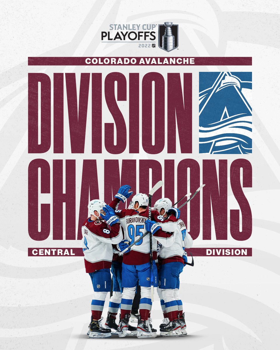 NHL (@nhl) on Twitter photo The <a href="/Avalanche/">Colorado Avalanche</a> are your 2021-22 Central Division champions! 🏔️ #StanleyCup The <a href="/Avalanche/">Colorado Avalanche</a> are your 2021-22 Central Division champions! 🏔️ #StanleyCup