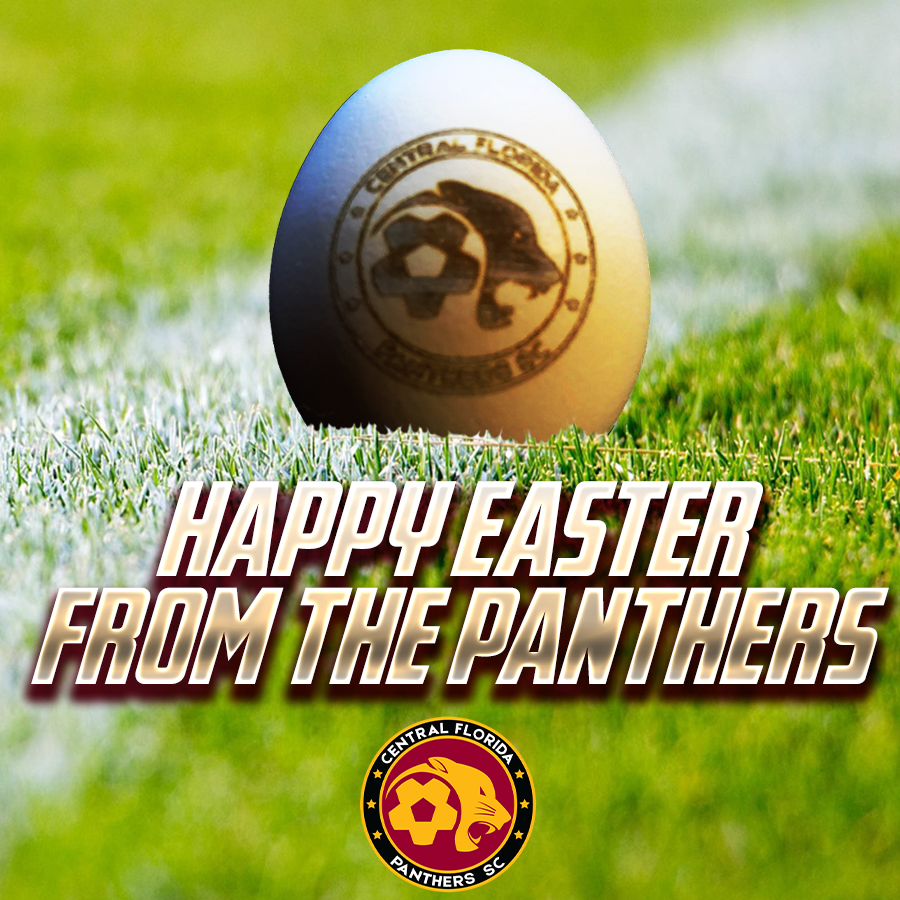 Happy Easter from the Central Florida Panthers. #wefoundthegoldenegg
#cfp2022 #npsl #easter #soccer #orlando #supportlocal https://t.co/uhR2ajdoFY