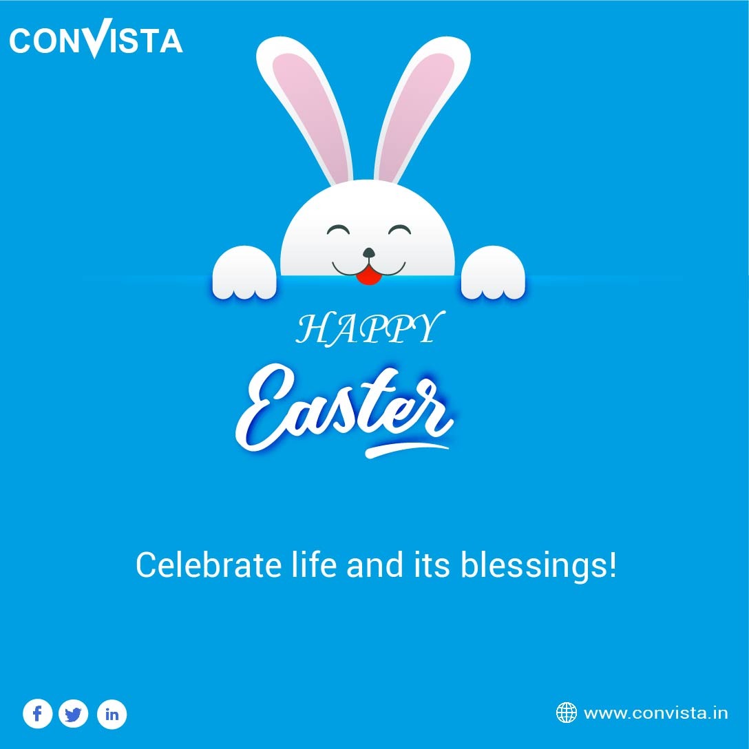 ConvistaAsia's tweet photo. May this day of new beginnings bring you joy, happiness, and a fresh start.
Wishing you all a very happy Easter.
#happyeaster #happyeastereveryone #HappyEasterSunday #HappyEasterWeekend #HappyEaster2022 #HappyEasterDay #Convista #Asia #Convista4U https://t.co/8GzebNH0ai