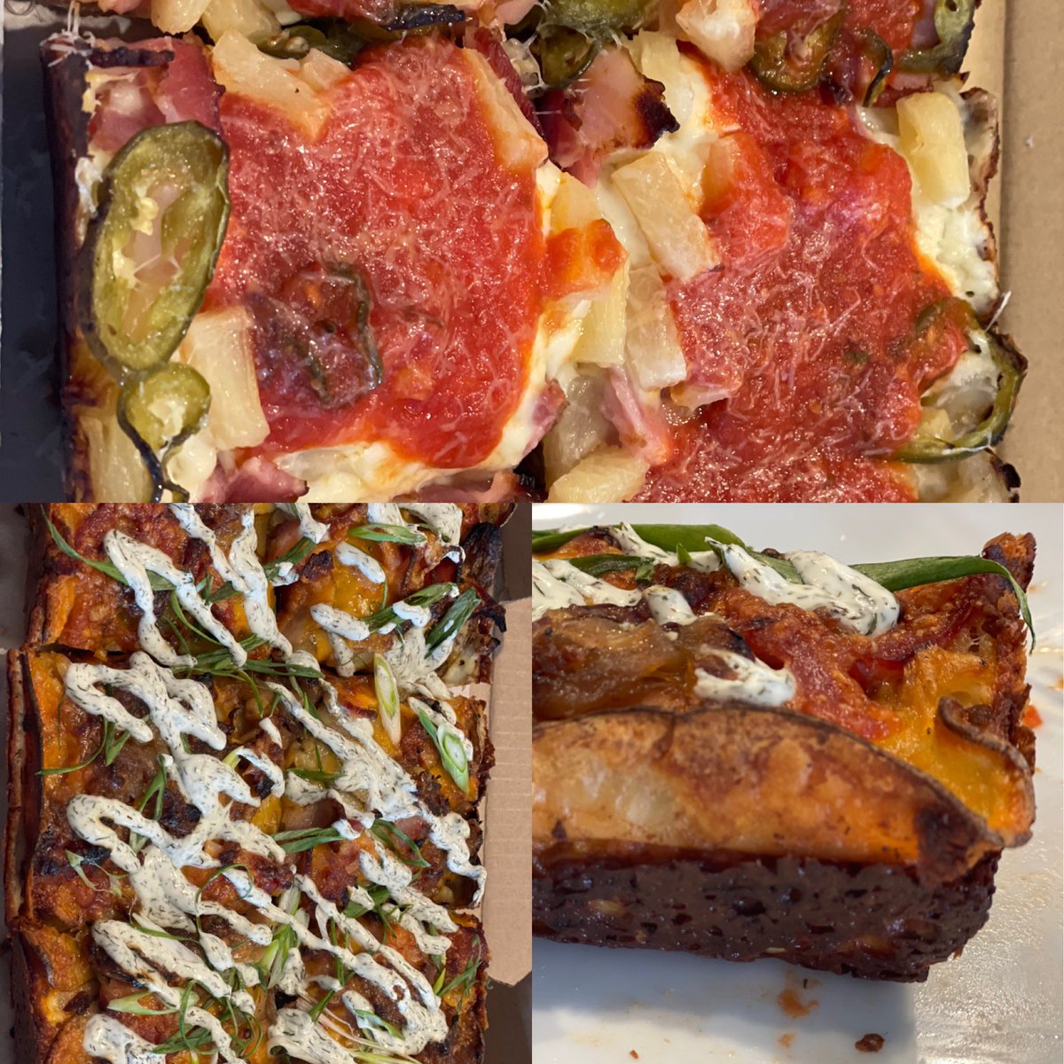 RougeRuminant's tweet photo. Dear @rarepizzaca ,
Thank you for making the most delicious pizza we have ever eaten. Love,
Me &amp; the Husbeard ❤️❤️❤️❤️
(Special appreciation for that crust 🥰) https://t.co/DJKy6EfJpH