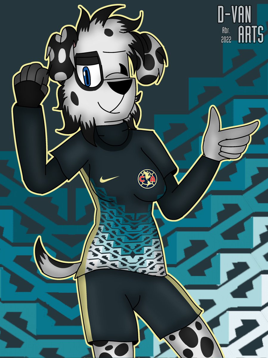 DVanArts53's tweet photo. Un par de dibujos de una DVette Americanista, ahora con los otros 2 uniformes del América.
Apoyando a la Tanoneta con todo!! Vamos a por la 14 💛💙
#FurryArt #FanArt #OC #101DalmatianStreet #DVette #ClubAmerica #Tanoneta #CommisionsOpen https://t.co/TCxg0cpbad