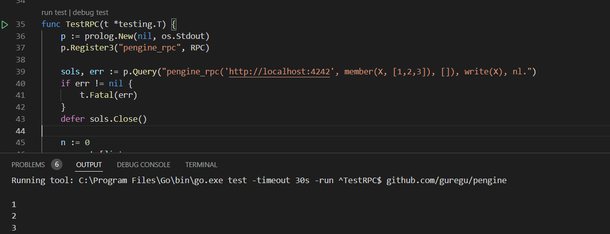 guregu's tweet photo. Just released v0.1.0 of my pengines client for Go!
You can now do RPC directly from @1ban's Go prolog interpreter to a remote @SwiProlog_ 😎
https://t.co/jmw0uXbHPu
#prolog #golang https://t.co/kUfI3zoW87