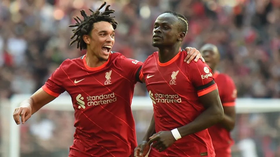 Bwinpe8's tweet photo. Mane the magnificent: Liverpool's Senegalese star sees off Manchester City to secure FA Cup final spot. The Reds forward netted twice as Jurgen Klopp's side held out for a 3-2 win at Wembley to maintain their hopes of winning an unprecedented quadruple https://t.co/pjqMioEmFy