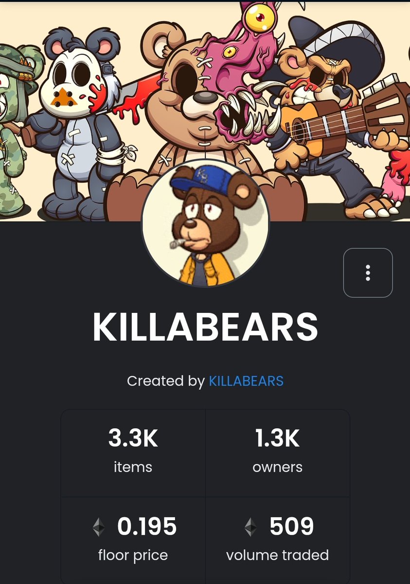 MrFiremanETH's tweet photo. I've already called it many many times for you to join @killabearsnft fam early! Look at where we're going? Only 1 way which is ๐๐ฅ๐ Join in while you still can ๐๐ค๐พ
#Killerbears #KillaFollowKilla https://t.co/m0umcNts8d