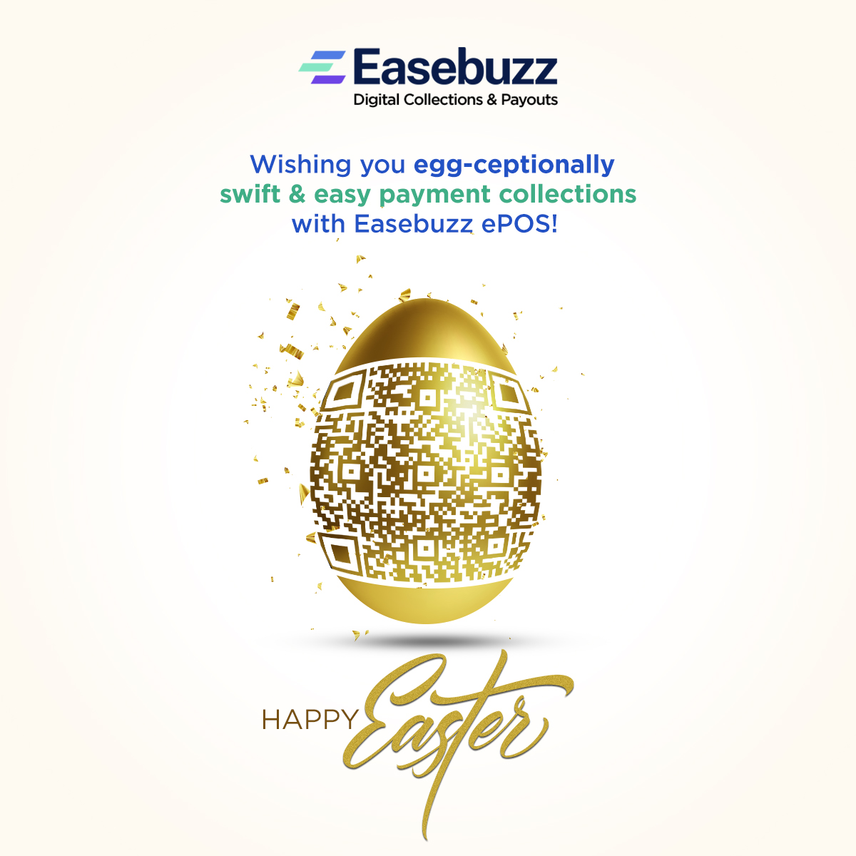 Easebuzz's tweet photo. May the blessed festival ensure Egg-cellent business growth for all! 
Easebuzz wishes you a very Happy Easter!

#easebuzz #easter #happyeaster #eastersunday #digitalcollections #onlinebusiness #msme #OnlinePayments #ePOS #QR #PaymentLink #fintech #epossystems https://t.co/wOiFqKNmXQ