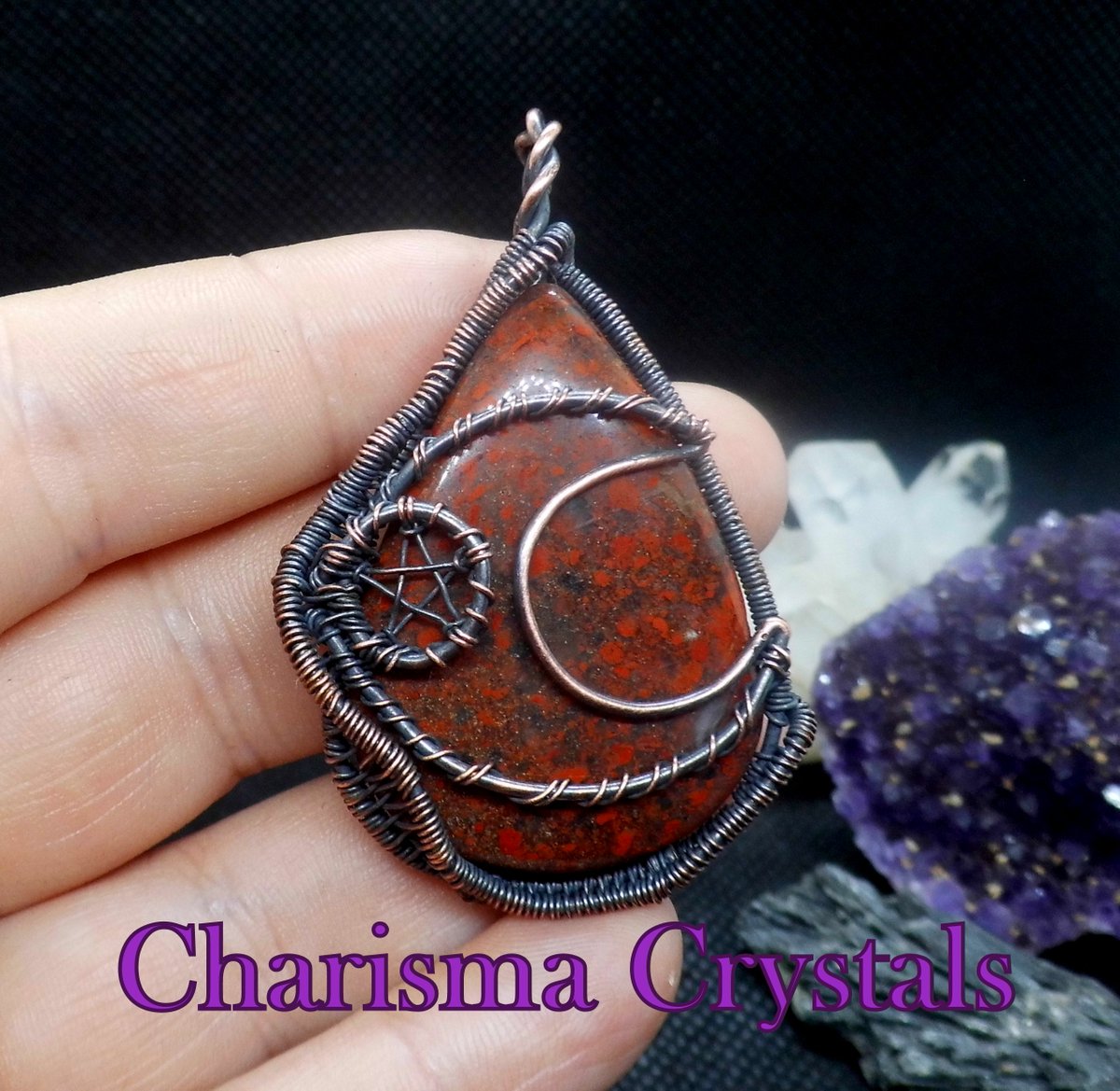 CharismaCrystal's tweet image. A gorgeous #redjasper #pentacle #Moon  pendant
CharismaCrystals.etsy.com

#pagan #crystaljewelry #crystals  #supernatural #UKBizHour #craftbizparty #indiebizhour #DiscoverEtsy  #ukgifthour #ukgiftam #witchygifts #paganjewelry  #handmade  #handmadejewelry #EarthDay2022 #EarthDay