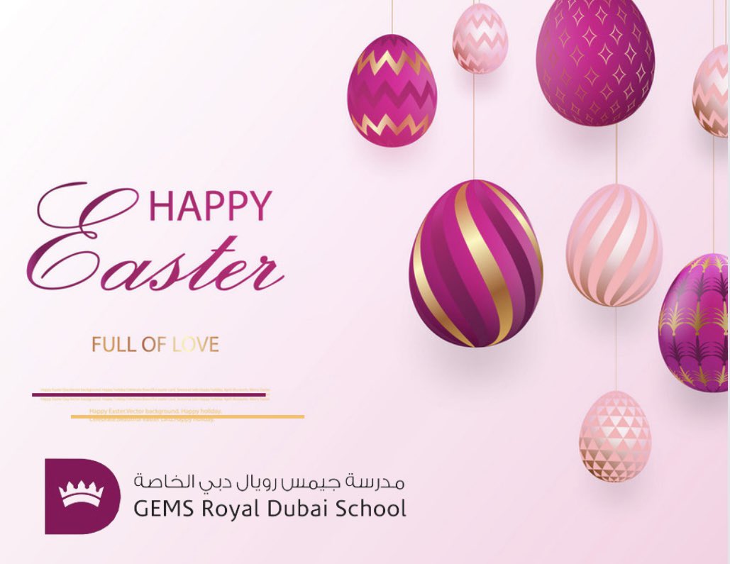 👑🐰🪺 Happy Easter to all those in our community who are celebrating today! How wonderful that April and May are full of different cultural celebrations! #WorldCultures #RDSOutstanding <a href="/GEMS_ME/">GEMS Education</a> <a href="/HPLedu/">High Performance Learning</a>