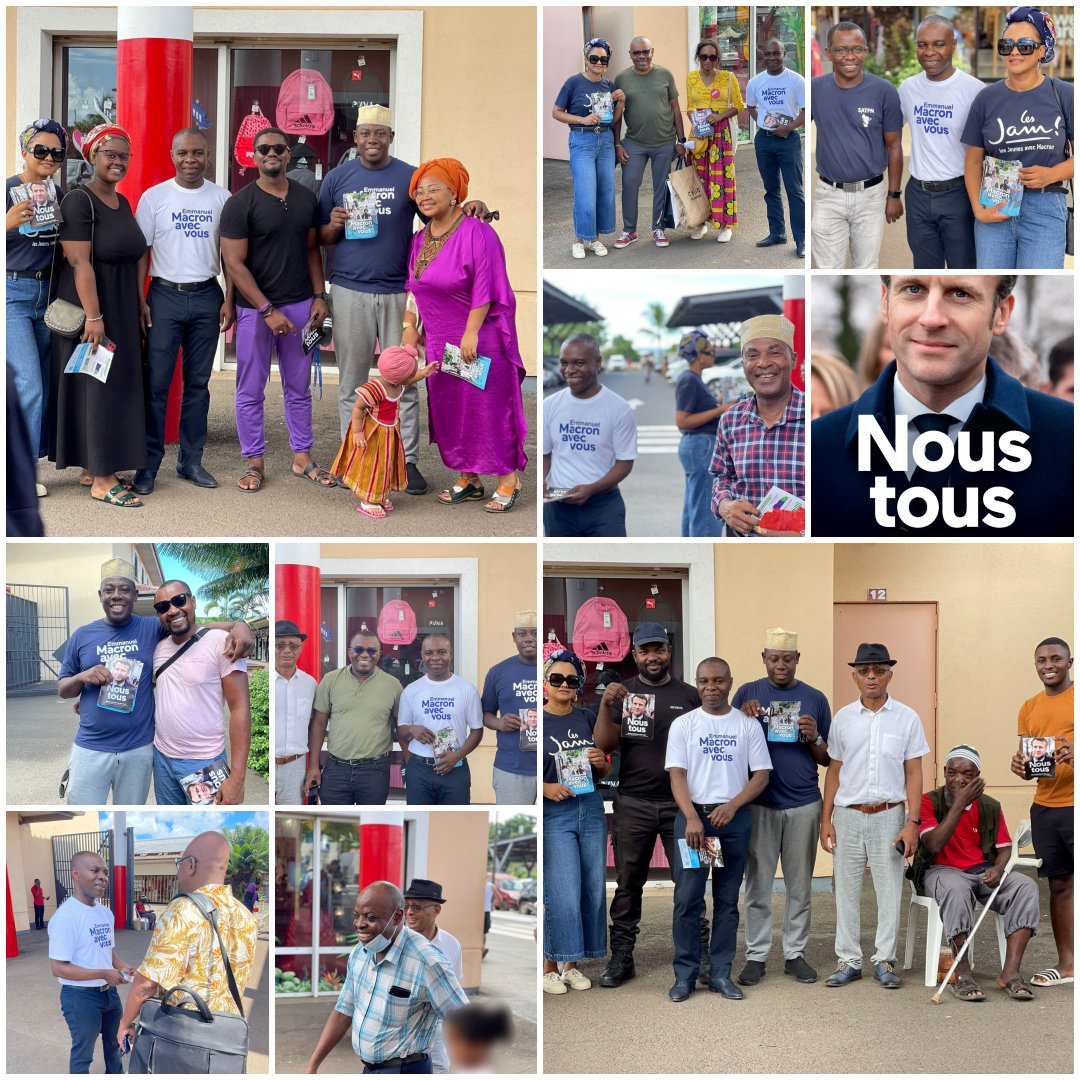 TMohamedSoilihi's tweet photo. Pour la victoire d'Emmanuel MACRON le 24 avril !

Matinée de tractage, samedi 16 avril, à la galerie commerciale de Jumbo Score.

#NousTous #Ensemble 
#Mayotte #AvecVous 
#Presidentielles2022
#JeVoteMacron #5ansdeplus https://t.co/llBaYkuoA2