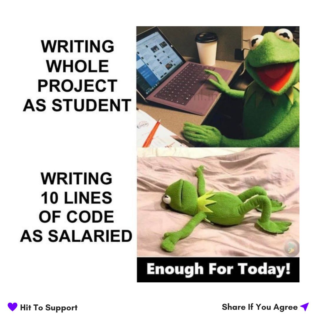 okaypriyanka's tweet photo. It does be like that tho 😭😭😂😂
Follow us, Machine Learning India for more of such fun AI, ML and programming content! 😉
#programming #programmmer #coder #software #coding #programmerhumor #devjoke https://t.co/RoSvEFwQlK