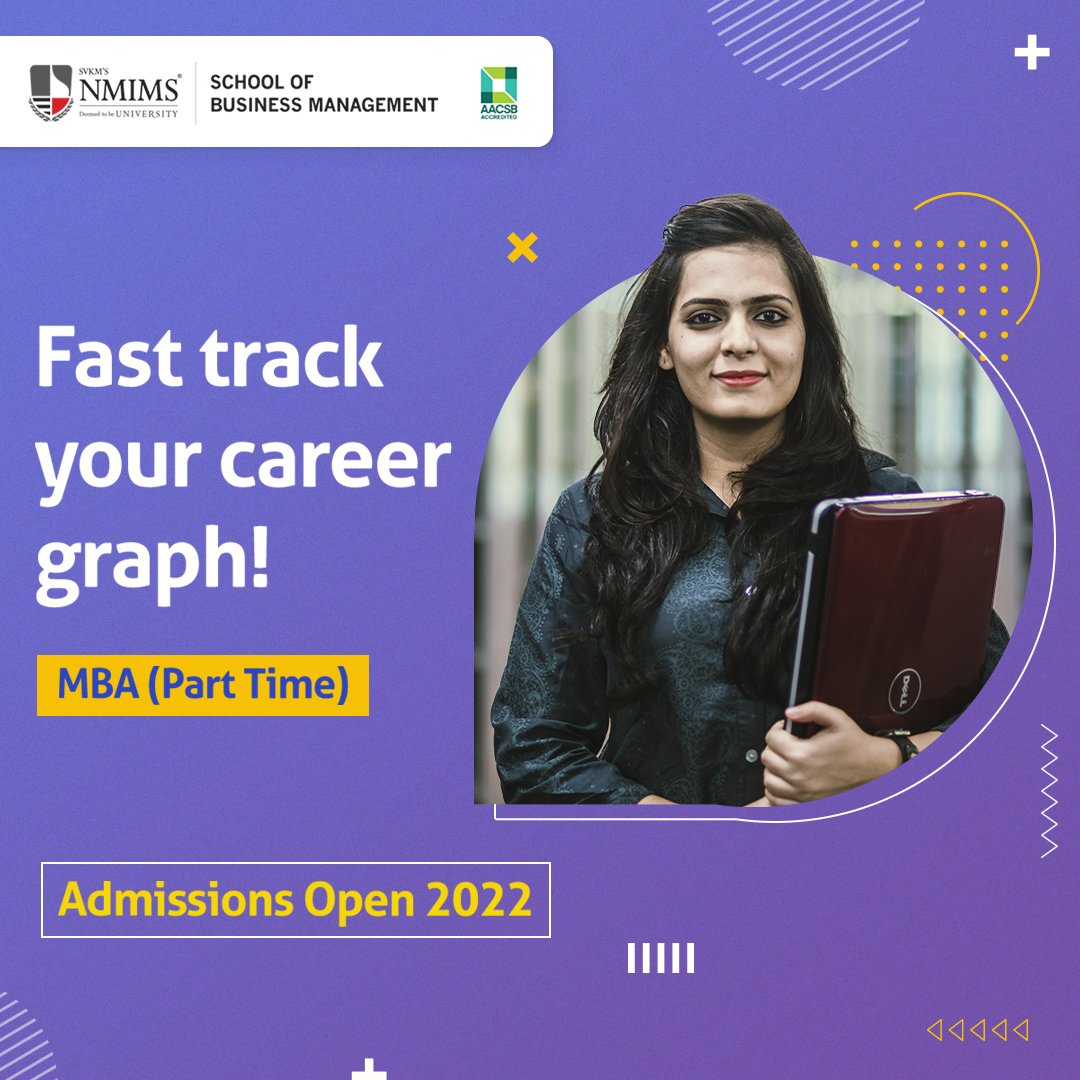 nmims_india's tweet photo. Apply for a 2-year Part Time MBA Degree and develop the skills of a Business Manager to boost your corporate career. Get an insight into Industry Conclave, Capstone Simulation, and more.
Apply now: https://t.co/GPO0DeA2Pr
#NMIMS #NMIMSSBM #NMIMSMBAPartTime #NMIMSMBA #PartTimeMBA https://t.co/LheS8O8GWH