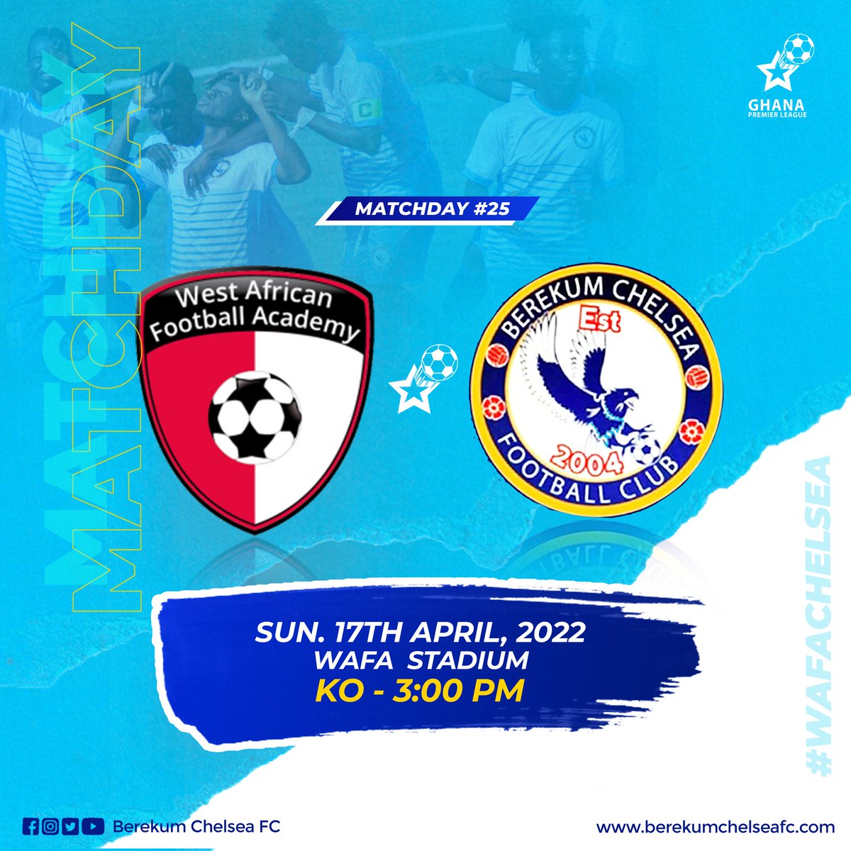 y8pty's tweet photo. โก ๐๐ผ๐๐พ๐๐ฟ๐ผ๐ โก
๐ | WAFA SC
๐ | 17/04 /22
๐๏ธ | Red Bull Arena
๐ | Sogakope
โฐ | 15:00 GMT
๐ | GPL / Round 2
| #wafachelsea
#GPLwk25| #Bibiries https://t.co/OoxiSc1x3T