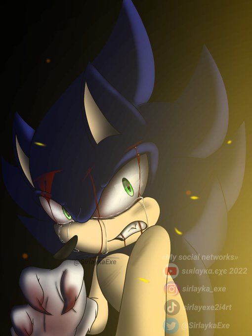 RisziArts on X: 🎃Dark Sonic for this spooky month🎃 #darksonic #SonicTheHedgehog / X