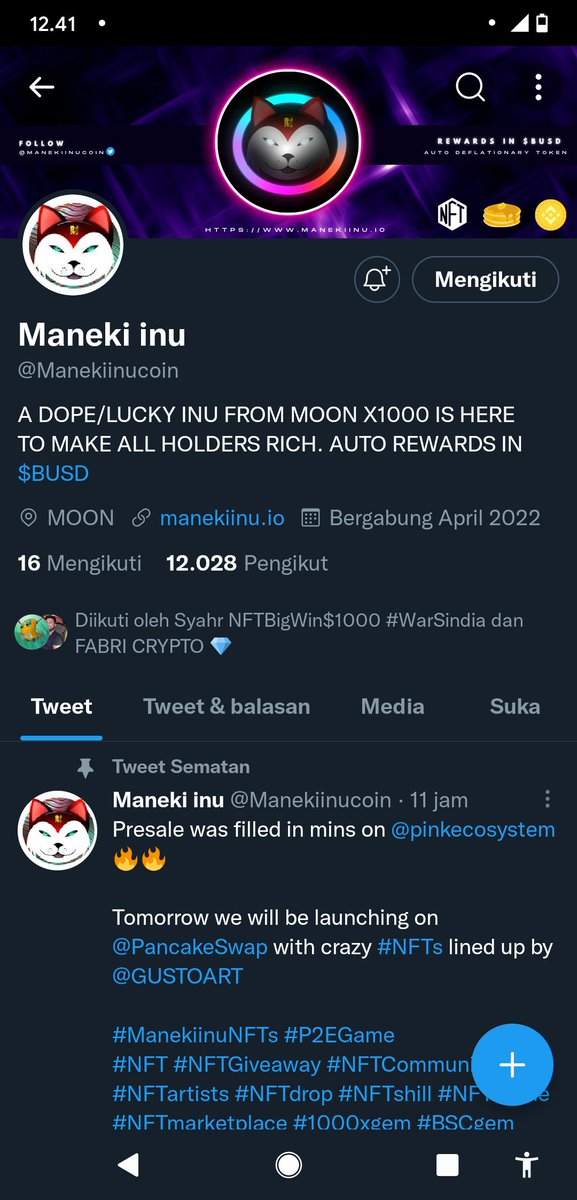 leoniyudistira's tweet photo. @GiveAwayHost @Manekiinucoin Done https://t.co/v1ypKTqpN5