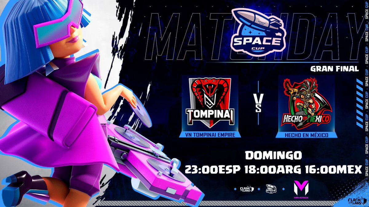 SrtaMaverick's tweet photo. DOMINGO 23:00🇪🇸 18:00🇦🇷 16:00🇲🇽

GRAN FINAL del torneo 🏆 @SpaceCup_ de @galaxy0898 🤗

⚔️@TompinaiEmpire 🆚 @HEMCOC_ 

AL MEJOR DE 2‼️

🍀 SORTEO de un PASE de ORO 🍀

Os espero 🤗🤗

https://t.co/xdLHT4eEzz https://t.co/PRg1MTyhnj