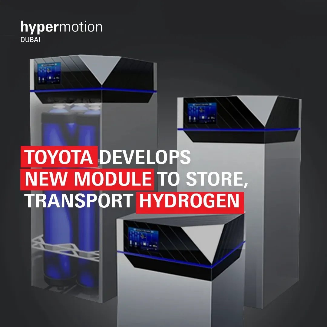 Japanese automaker <a href="/Toyota/">Toyota USA</a> has used its hydrogen tank tech in a new module to expand #hydrogenstorage to #railways, #shippingfacilities, #cargoports, and #fuelcellgenerators. Read more buff.ly/3uDj4ti

Source: <a href="/pvmagazine/">pv magazine</a> 

#HypermotionDXB #HydrogenStorage #EnergyStorage