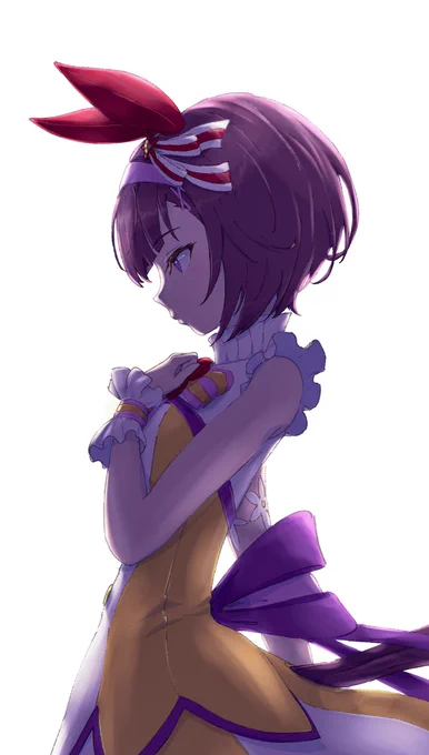 出走前、普段見せない表情
#ニシノフラワー #ウマ娘 