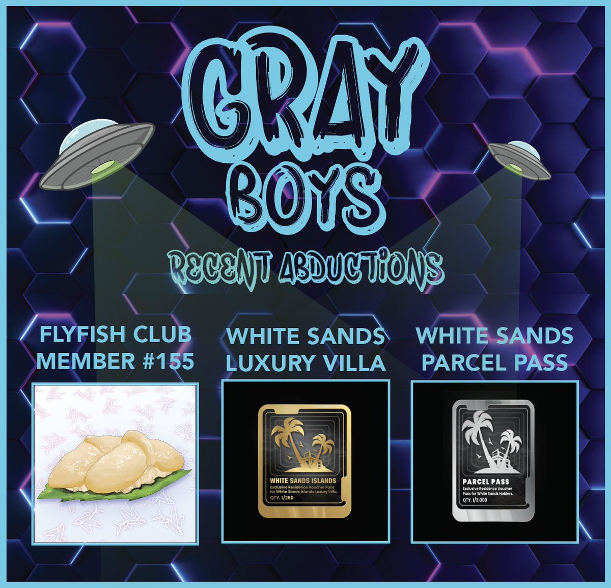Looks like when proxy launches <a href="/grayboysdao/">Gray Boys</a> will be eating good while living large in <a href="/nftworldsNFT/">NFT Worlds</a>

Aquired-
Omakase Member #155
Parcel Pass #1728
Luxury Villa #209

<a href="/Flyfishclub/">Flyfish Club</a> <a href="/whitesandsgame/">White Sands Game</a> <a href="/HollanderAdam/">Adam Hollander</a> @br0wnblockchain <a href="/garyvee/">Gary Vaynerchuk</a> @NftHighSociety