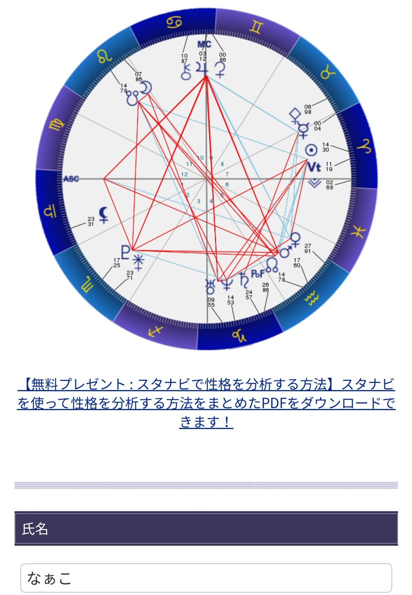 foxnaco's tweet photo. 最近ありがたいことにフォロワーさん増えたので、分かる人にしか分からない自己紹介を貼り付けておく。占星術と算命学が好き(*´꒳`*)

ホロスコープを文章化してくれる #めちゃんこ占い ほんと分かりやすい！↓
ワイ「先頭に立つスター(太陽♈月♌) 」
 https://t.co/KV6GbJIfvR https://t.co/qNJgVrfKqx