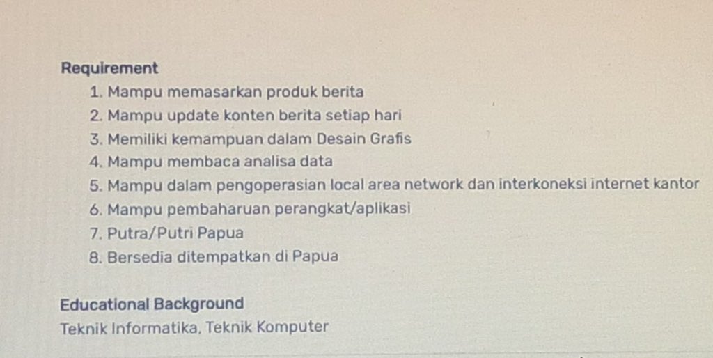 worksfess's tweet photo. Work! Sekelas BUMN ternyata jobdescnya juga palugada 🙂 https://t.co/KDlOfjNDn2