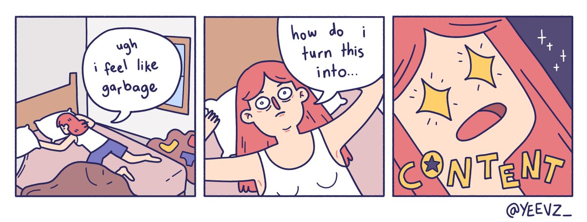 yeevz_'s tweet image. this is called "being a creative in the year of our lord 2022"