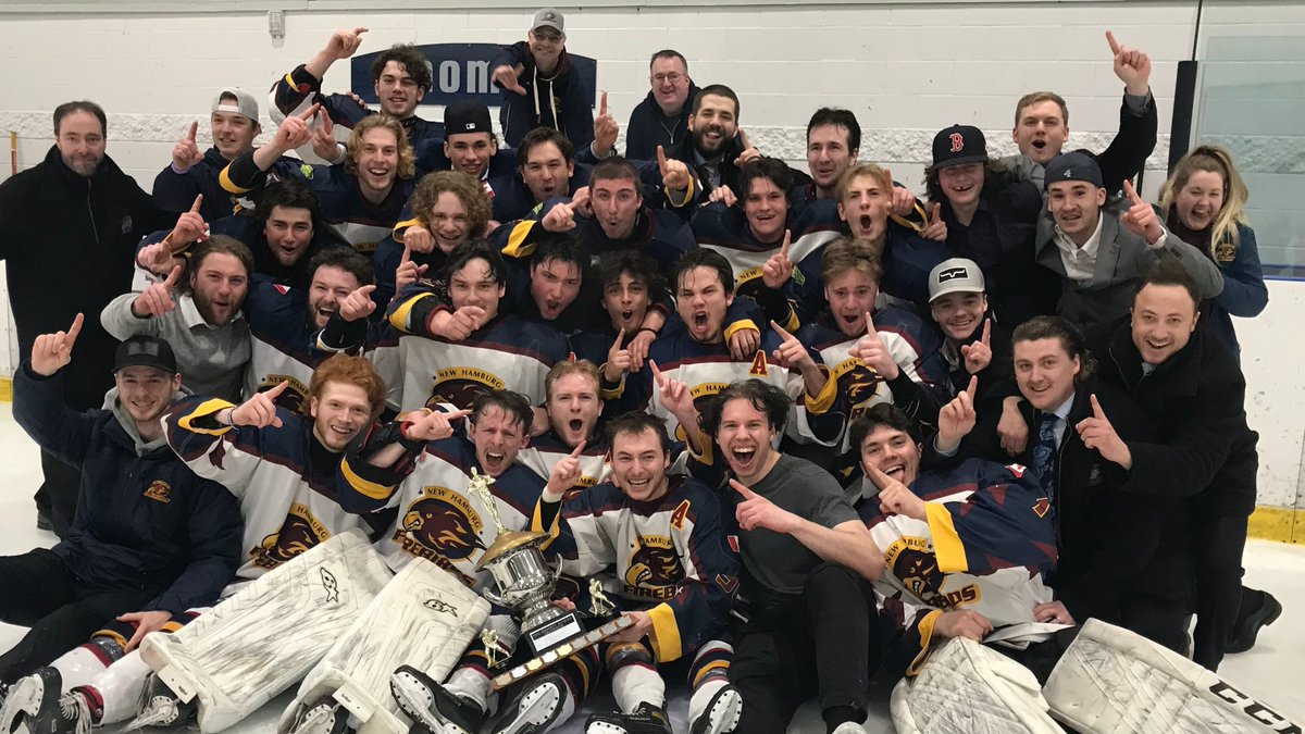 519sportsonline's tweet photo. What a night. 2 champions crowned in 2 cities over 100km apart. We're proud to document through our videos the success of local teams and share their stories. This is why we do, what we do. Congrats to the @NHFirebirds and the @MitchellHawks #519Champions #519Proud #PJHL https://t.co/Z1lhatMq6U