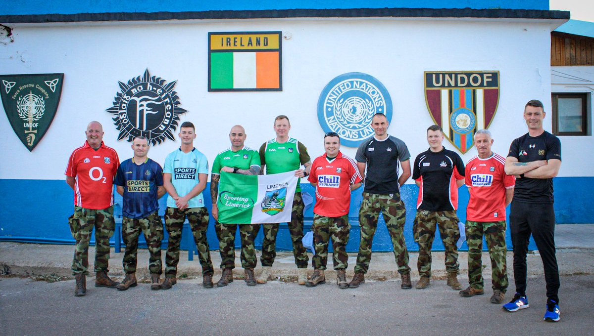 MarkLaffin's tweet photo. The Rivalry continues in Syria 🇸🇾 
@1Bde_Official @3_Inf_Bn @officialgaa @IRISHUNDOF @UNDOF @IrishTimesSport @IrishTimes https://t.co/9tAqTc99ne