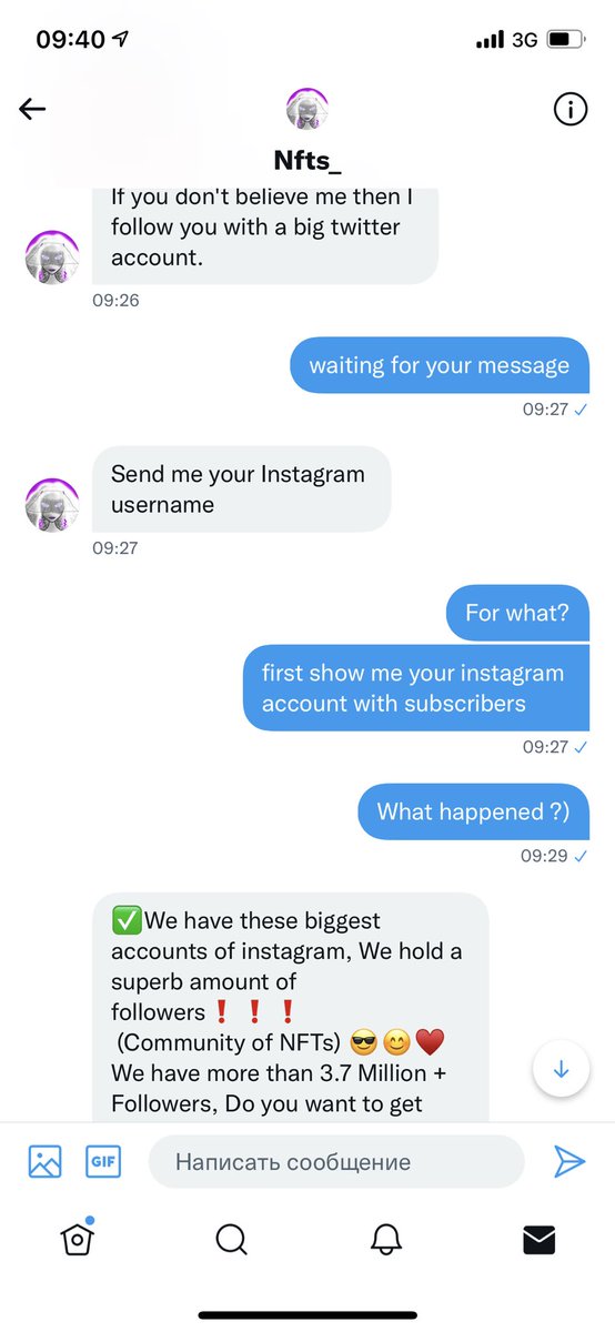 KansMil0's tweet photo. @Nfts41092385 Just look how scum you can be to cheat people out of money, new artists. Now, if you want to take money from you and shit on your head, @Nfts41092385 I RECOMMEND, and guys, immediately turn on your brain before some kind of manipulator writes to you #NFTCommmunity https://t.co/i5PiRwNF27