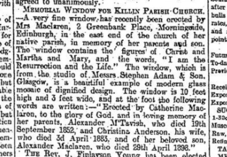 jeelyeater1's tweet photo. #StainedGlassSunday For #EasterSunday morning - #stainedglass in Killin @churchscotland. Have just found out from @BNArchive that it is by the Studio of #StephenAdam &amp; Son, Glasgow, 1902. https://t.co/mzk4NEYLUf