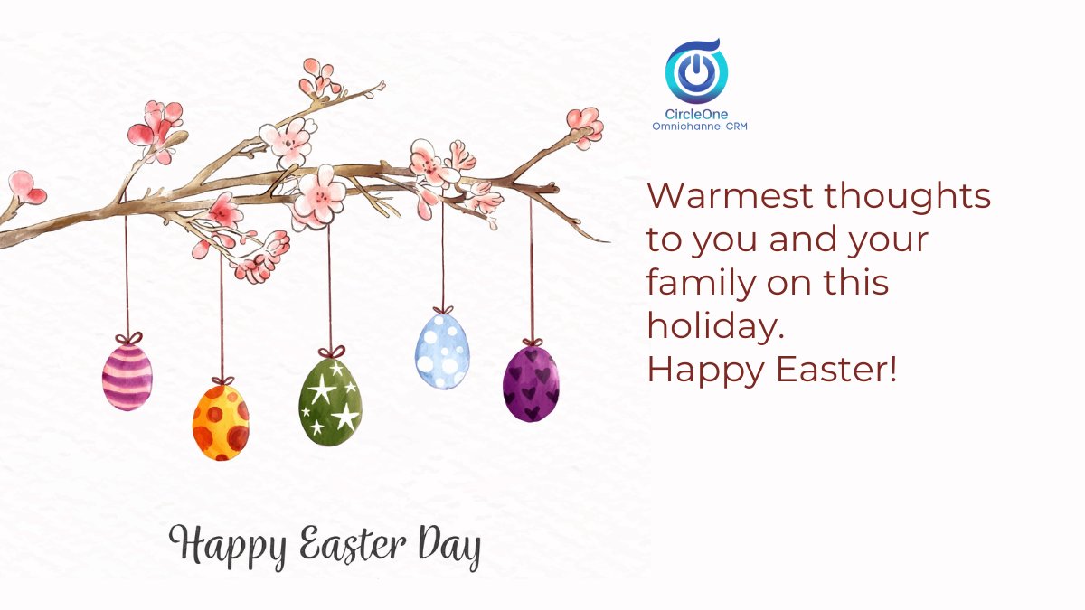 CircleOneCRM's tweet photo. Warmest thoughts to you and your family on this holiday. 
Happy Easter! 🥚 🐰 https://t.co/5wEYDytR11