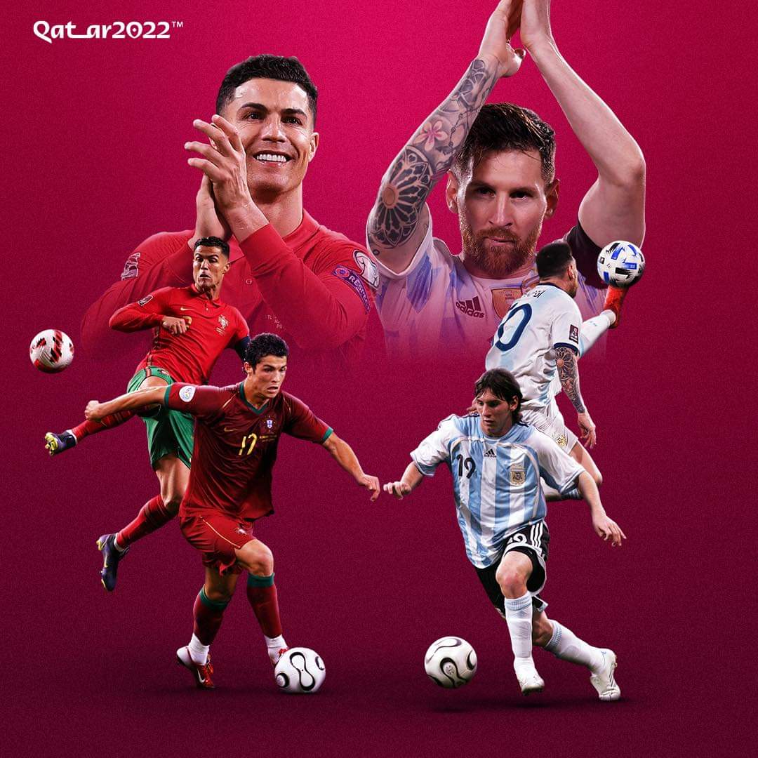 GoQatar_2022's tweet photo. 🐐🚨 Cristiano Ronaldo and Lionel Messi will play in their fifth World Cup at #Qatar2022
Who do you think can lead their team to world glory? Comment below! 👇
#GoQatar2022 #SeeYouIn2022 #StreetsofQatar #QatarUpdates #FIFA #WorldCup #Football #Ronaldo #CR7 #Messi #qatarworldcup https://t.co/yv0XriAFiY