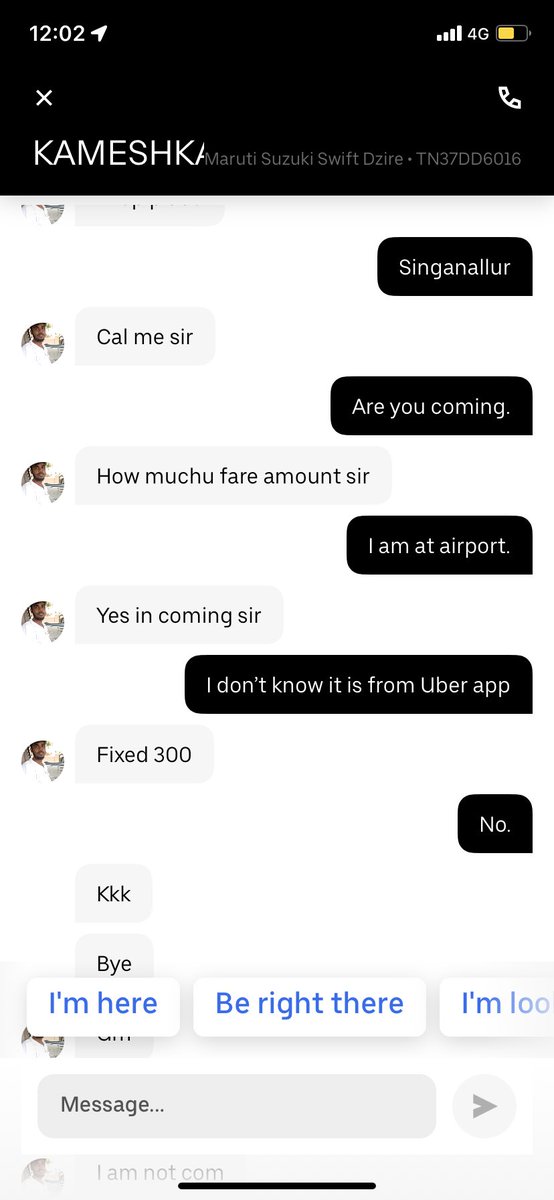 ra_iyer's tweet photo. @Uber_Support @Uber_Support just sharing screenshots of my attempt to book an Uber from Coimbatore airport. I have given up after 6 attempts as the app either connected me to the same driver or the other driver cancelled on me. I hope you guys will refund the money deducted. https://t.co/NnmFVguMRk