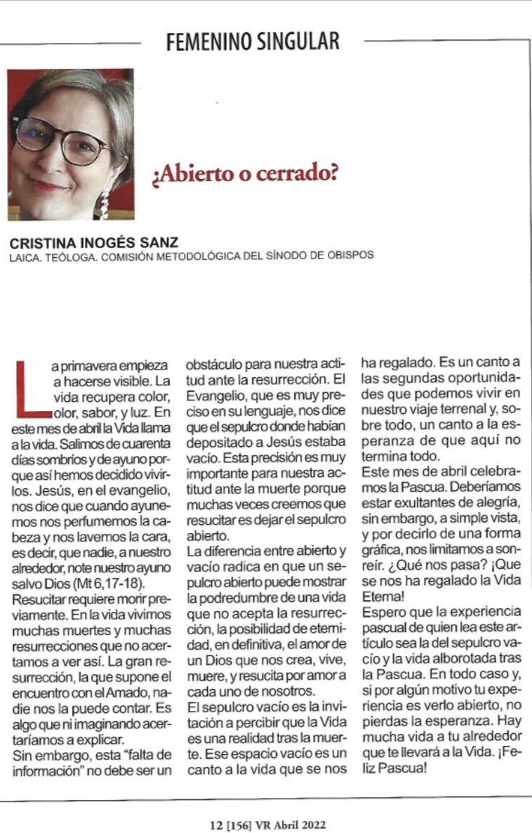 Mi reflexión sobre la Pascua
en <a href="/VidaReligiosa1/">Vida Religiosa</a>