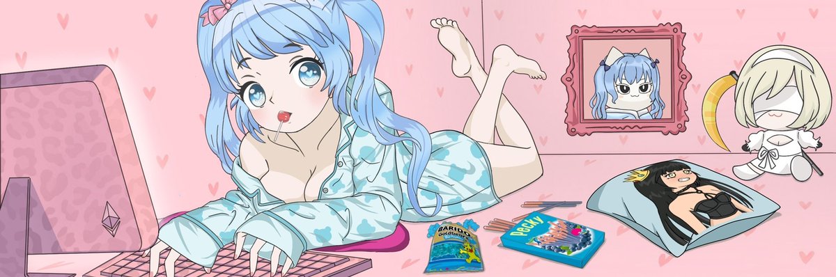 Here’s my submission for the #tubbyxuwu fan art competition! I made a banner art inspired by the things I love featuring <a href="/uwucrewnft/">uwucrew</a> and <a href="/tubbycatsnft/">tubby cats</a> ♥️♥️♥️