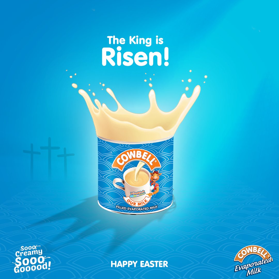 Christ is risen. Hallelujah! May the miracle of Easter bring you renewed hope, faith, love, and joy. #HappyEaster to you and your loved ones! #CowbellEvaporatedMilk #SoooCreamySoooGooood