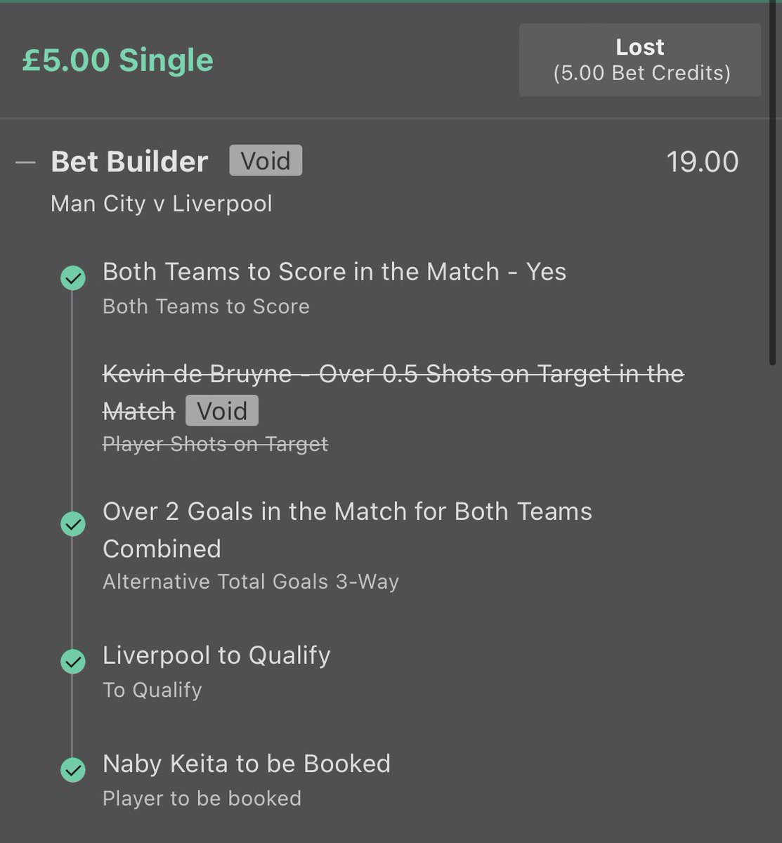 J_Me_C's tweet photo. Surely this shouldn’t be losing bet @bet365 
Void that selection. Not the entire bet. https://t.co/7jtLiEA3s7